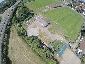 Luftbild Regenueberlaufbecken